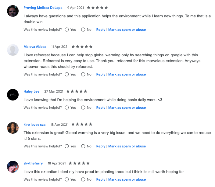 refoorest testimonials